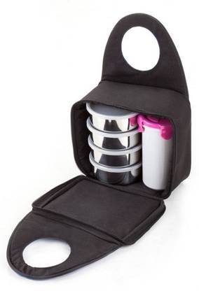 न्यू Smart Lunch Box A159 ( Black ) 4 कंटेनर लंच बॉक्स