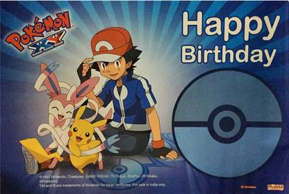 Pokemon Happy Birthday Paper Poster(2pcs/pack) Paper Print