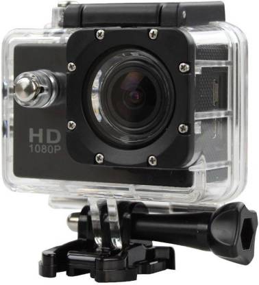 Ruhi Action Shot Action Shot Full HD 12MP 1080P Black Helmet Sports Action Waterproof Sports and Action Camera  (Black 12 MP) Sports and Action Camera