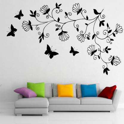 Kayra Decor Large Size Dancing Butterfly Wall Design Stencils For Wall Painting And Home Wall Decoration Suitable For Room Decor And Craft ( 60" x 36" Inch ) ( KHSNT397 ) KHSNT397 Wall Stencil Stencil