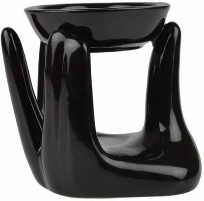 Bright Shop Ceramic Aroma Tealight Diffuser Multicolour Hand Shape Design Oil Burner Home Decorative Lamp & Oil Diffuser Ceramic Aroma Tealight Diffuser Multicolour Hand Shape Design Oil Burner Home Decorative Lamp & Oil