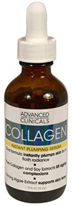Advanced Clinicals Collagen Instant Plumping Serum for Fine Lines and Wrinkles. 1.75 Fl Oz.