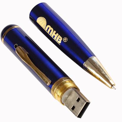 MMHB Spy Hidden Camera Pen, 16GB Mini Hidden Camera Pen SERIES 1 with Video & Photo Recorder Multifunction Cam golden Color best quality Spy Pen Camera Video/ Audio Hidden Recording Pen Camera With rechargeable built in battery. Security Camera