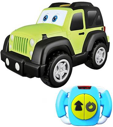 IndusBay R/C Remote control Cartoon SUV car Jeep Wrangler Toy Vehicle - Green