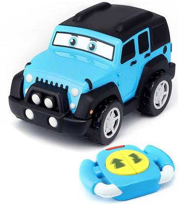 IndusBay R/C Remote control Cartoon SUV car Jeep Wrangler Toy Vehicle - Blue