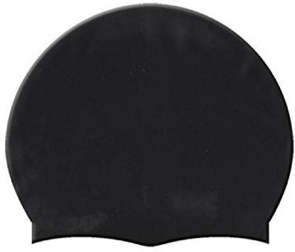 THE MORNING PLAY KIDS AND ADULT FREE SIZE High Quality Silicone Swimming BLACK Swimming Cap