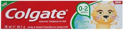 Colgate Anticavity Toothpaste, Strawberry (0-2 yrs) Toothpaste