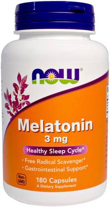 Now Foods NOW Melatonin -- 3 mg - 180 Capsules