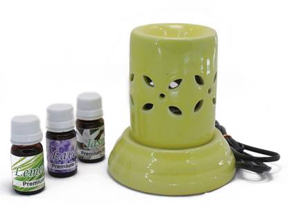 Bright Shop Flower Shape Electric Diffuser Set Yellow Color With 30 ml Fragrance Oil Diffuser Set Flower Shape Electric Diffuser Set Yellow Color With 30 ml Fragrance Oil