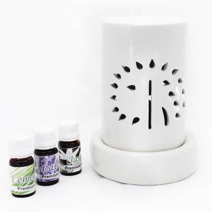 Bright Shop Electric Aroma Diffuser Set Pipe Shape White Color with 30ml Fragrance Oil Diffuser Set Electric Aroma Diffuser Set Pipe Shape White Color with 30ml Fragrance Oil