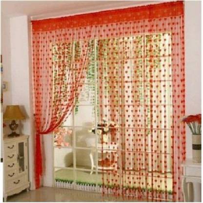 Pooja 217 cm (7 ft) Net Door Curtain (Pack Of 2)