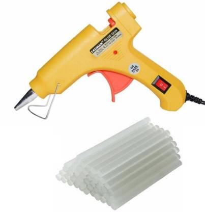 FADMAN Yellow Mini 20 Watt & 25 Glue Sticks Hot Melt Glue Gun For Art & Crafts, DIY, Kirigami, Paper, PCB, Plush Toys, Crafts, Wood,Box Standard Temperature Corded Glue Gun