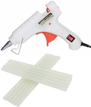 FADMAN White Mini 20 Watt & 10 Glue Sticks Hot Melt Glue Gun For Art & Crafts, DIY, Kirigami, Paper, PCB, Plush Toys, Crafts, Wood,Box Standard Temperature Corded Glue Gun