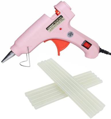 FADMAN Pink Mini 20 Watt & 10 Glue Sticks Hot Melt Glue Gun For Art & Crafts,DIY,Kirigami,Paper,PCB,Plush Toys,Crafts,Wood,Box Standard Temperature Corded Glue Gun
