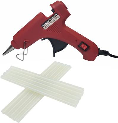 FADMAN Red Mini 20 Watt & 10 Glue Sticks Hot Melt Glue Gun For Art & Crafts, DIY, Kirigami, Paper, PCB, Plush Toys, Crafts, Wood,Box Standard Temperature Corded Glue Gun