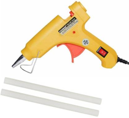 FADMAN Yellow Mini 20 Watt & 2 Glue Sticks Hot Melt Glue Gun For Art & Crafts, DIY, Kirigami, Paper, PCB, Plush Toys, Crafts, Wood, Box Standard Temperature Corded Glue Gun