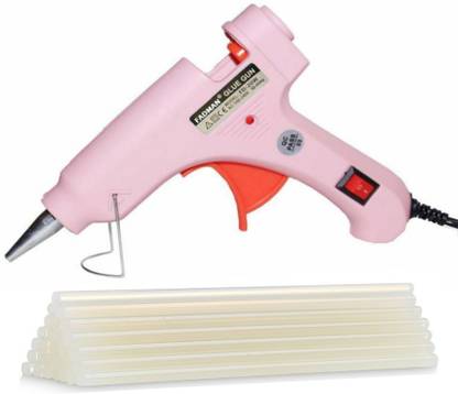 FADMAN Pink Mini 20 Watt & 20 Glue Sticks Hot Melt Glue Gun For Art & Crafts,DIY,Kirigami,Paper,PCB,Plush Toys,Crafts,Wood,Box Standard Temperature Corded Glue Gun