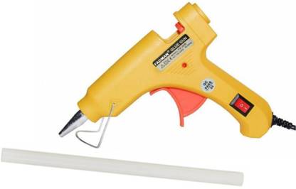 FADMAN Yellow Mini 20 Watt & 1 Glue Sticks Hot Melt Glue Gun For Art & Crafts, DIY, Kirigami, Paper, PCB, Plush Toys, Crafts, Wood, Box Standard Temperature Corded Glue Gun