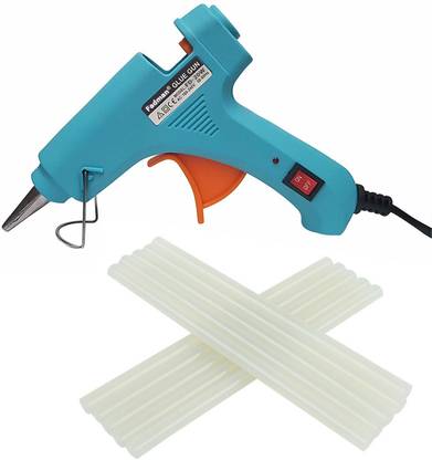 FADMAN Turquoise Mini 20 Watt & 10 Glue Sticks Hot Melt Glue Gun For Art & Crafts,DIY,Kirigami,Paper,PCB,Plush Toys,Crafts,Wood,Box Standard Temperature Corded Glue Gun