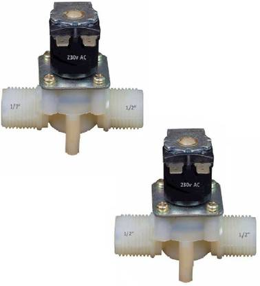 Divinext 2pc 230v AC Electric Solenoid Valve 1/2" (20mm) N/C Male Thread Type Normally Closed Plastic Water Air Inlet Flow Switch On Off for Drip Irrigation Automation Gardening RO Water Purifiers Electromechanically Two-Port Water Solenoid Valve SV 230v AC Automatic Control Valves