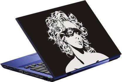 Imagination Era girl face jali vector art Stickers HD 3M-Avery Vinyl-Finish-Glossy skin Bubble Free-Waterproof Non Fading-Easy to Apply-all laptop Size Reusable Laptop Skin Compatible for 14 inch