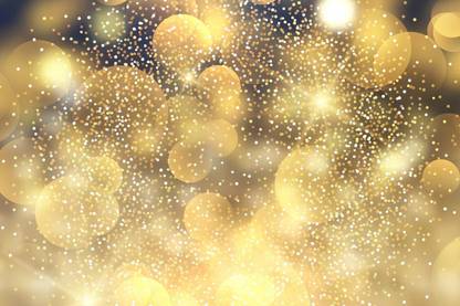 Golden Bokeh lights background Landscape Artwork Paper Print