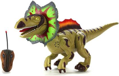 Bestie Toys Dinosaur RC Dilophosaurus Toy Remote Controlled Dino Realistic Sounds/Lights & Movements