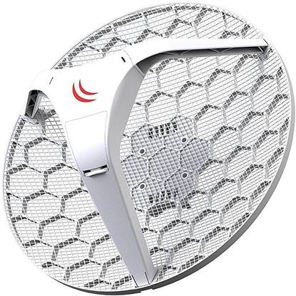 MikroTik LHG 5 Light Head Grid 5 GHz, Integrated Dual Polarization 24.5 dBi Grid Antenna Wireless Router 5 GHz 100 Mbps Wifi Speed Dual Band Internal & External Antenna Access Point Mode