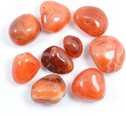 REIKI CRYSTAL PRODUCTS Natural Carnelian Tumble Crystals / Stones for Reiki Healing and Vastu Correction and Increase Creativity 100 Grams Tumble Stone Regular Rectangular Crystal Stone