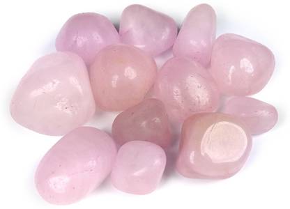 REIKI CRYSTAL PRODUCTS Natural Rose Quartz Tumble Crystals / Stones for Reiki Healing and Vastu Correction and Increase Creativity 100 Grams Tumble Stone Regular Rectangular Crystal Stone