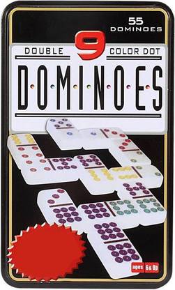 MyGift 55 Pieces 9 Colours Dominoes Set Educational Board Games