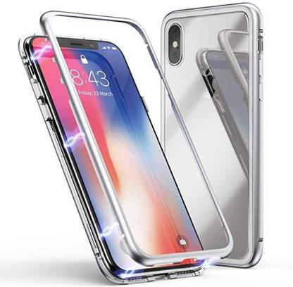 Techcare Bumper Case for 360 Degree Protection, Apple iPhone XS Apple iPhone X Magnet 100% Electronic Auto-Fit Magnetic