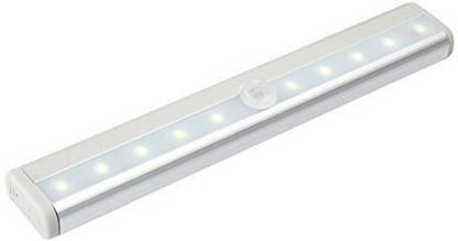 DIVINZ Stick-On Anywhere Portable Little Light Wireless Led Under Cabinet Lights 10-Led Motion Sensor Activated Night Light Build Wired Sensor Security System