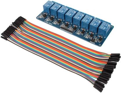 REES52 DC 5V 8 Channel Relay Module & 40 Pin Female-Female Dupont Cable for Arduino Raspberry Pi DSP AVR PIC ARM Interconnect Electronic Hobby Kit