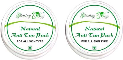 Glowing Buzz Natural Anti Tan Pack for Face, Dark Under Arms and Hands