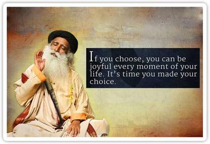 SADHGURU Motivational Quotes Wall Poster Paper Print
