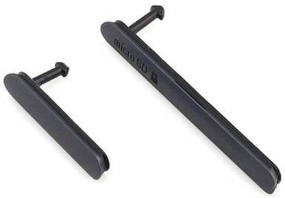 Dream Micro SD+SIM Card+ USB Dust Slot Port Cover Plug Replcement for Sony Xperia Z3 Black Smart Key