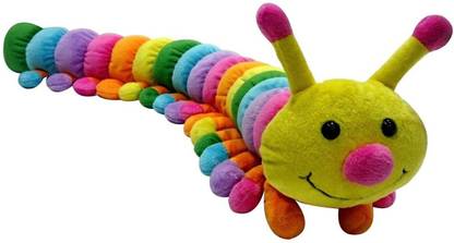 Buddies Soft New Caterpillar Big - 40 Inch Long, Car Rear Tray Table Soft Toy  - 14 cm
