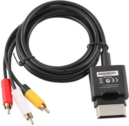 NEW WORLD  TV-out Cable Microsoft Xbox 360S Slim and Fat Console (Black)