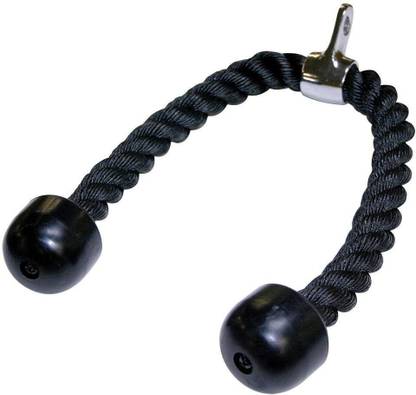 KK CRAFT Tricep Rope Attachment Pull Down/Extension (Black), Pack of 1 Triceps Bar