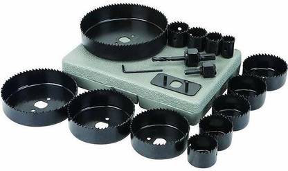 Tanya 16-Piece Hole Saw Kit 3/4 to 5 Inch Set for Woodworking Sheet Metal Plastic with Mandrels Saws and Case Rotary Bit Set