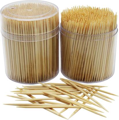 Bridge2Shopping Wooden Toothpicks | Toothpicks | Table Tooth picks| Bamboo Toothpicks | Bamboo Wooden Toothpick Sticks | Toothpick Sticks | Wooden Toothpicks Stick | Bamboo Toothpicks Stick - Set of 4 - 1040 Toothpicks Stick