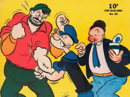 Popeye Wimpy Bluto HD Wall Poster Paper Print