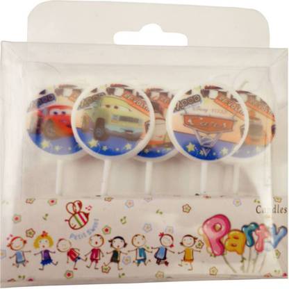FUNCART Car theme cake topper (5pcs/pack) Candle