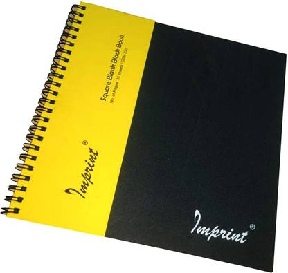 IMPRINT Spiral Bound Black Scrapbook (21 cm X 21 cm)/ 8.25 INCH X 8.25 INCH Size with 35 Black Sheets(Pack of 1 Book) A4 Address Book unruled 35 Pages