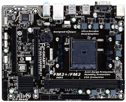 GIGABYTE GA-F2A68HM-S1 FM2+, FM2Socket Micro-ATX AMD A55 Chipset DDR3 Motherboard for Desktop