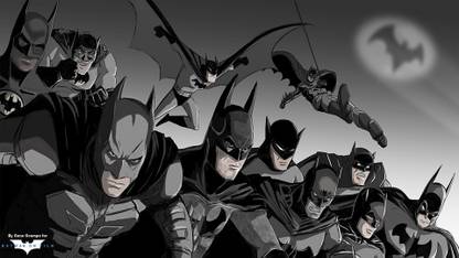 Comics Batman Bat-Signal HD Wallpaper Background Fine Art Print