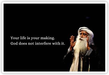 SADHGURU Motivational Quotes Wall Poster Paper Print