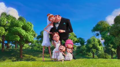 Movie Despicable Me 2 Despicable Me Gru Lucy Edith Agnes Margo HD Wallpaper Background Paper Print