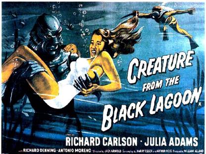 Movie Creature From The Black Lagoon Creature HD Wallpaper Background Paper Print
